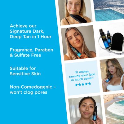 Bondi Sands 1 Hour Express Self Tanning Face Mist Lightweight Dual Action Formula, Dermatologically tested, Suitable for Sensitive Skin 2.36 Fl Oz