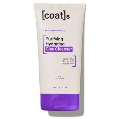 COATS Blemish Defense Clay Cleanser for Oily, Blemish-Prone Skin - With Kaolin, Glycolic &amp; Salicylic Acid - Helps Prevent Breakouts - 5 oz