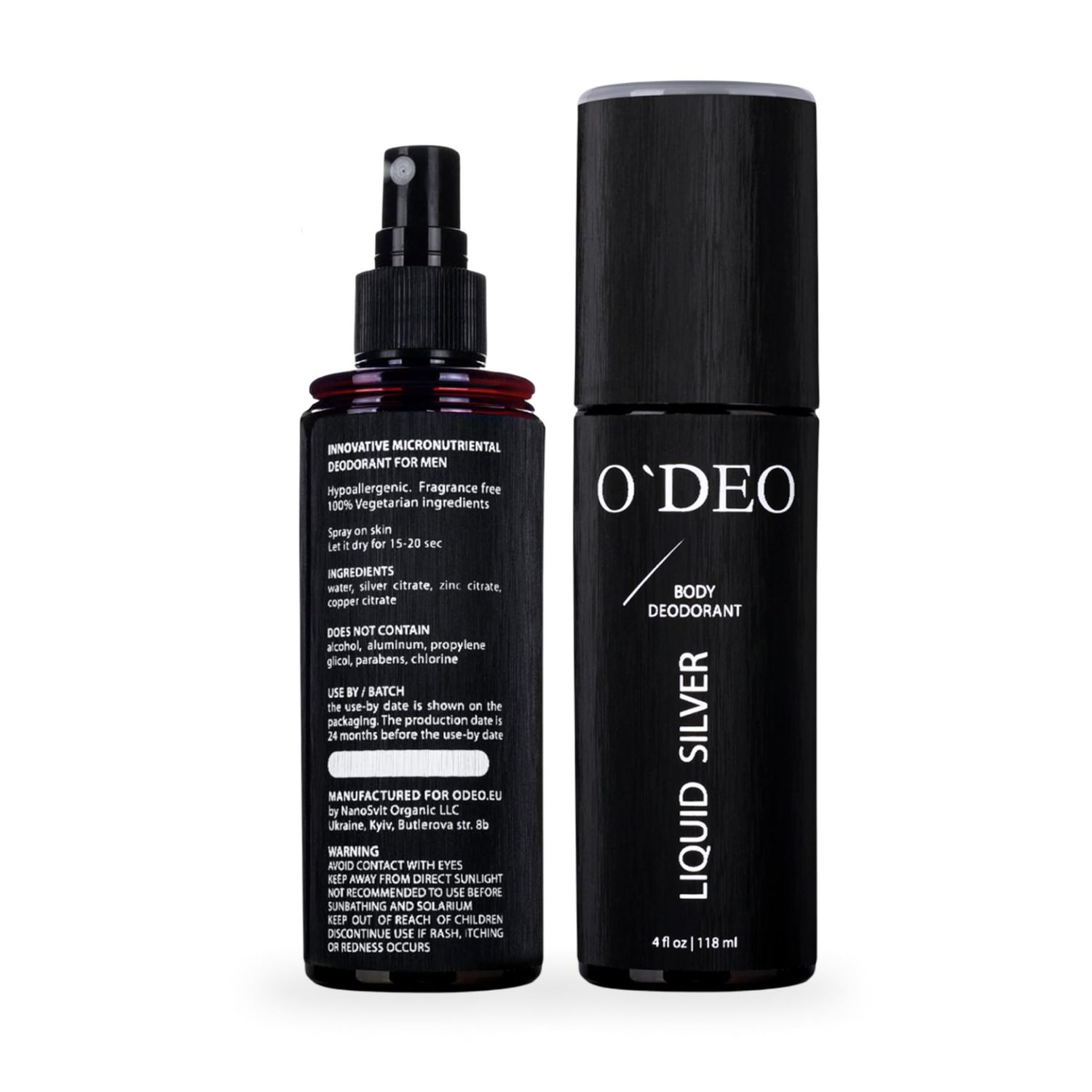 Aluminum Free Deodorant for Men - All Natural Deodorant Spray - Organic Deodorant for Men 4 fl oz of Natural Deodorant Unscented for Sensitive Skin