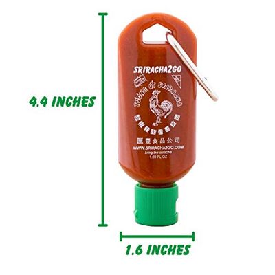 Sriracha Hot Sauce Keychain 1.7oz Sauce Not Included