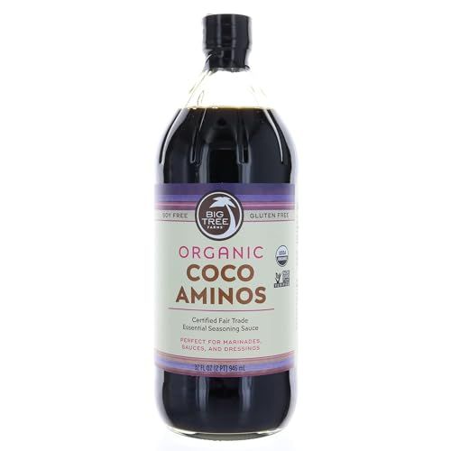 Big Tree Farms Organic Coco Aminos - Liquid Coconut Aminos, Soy-Free Sauce, Low Sodium, Soy Alternative, Gluten Free - Original, 32 Fl Oz Pack of 1