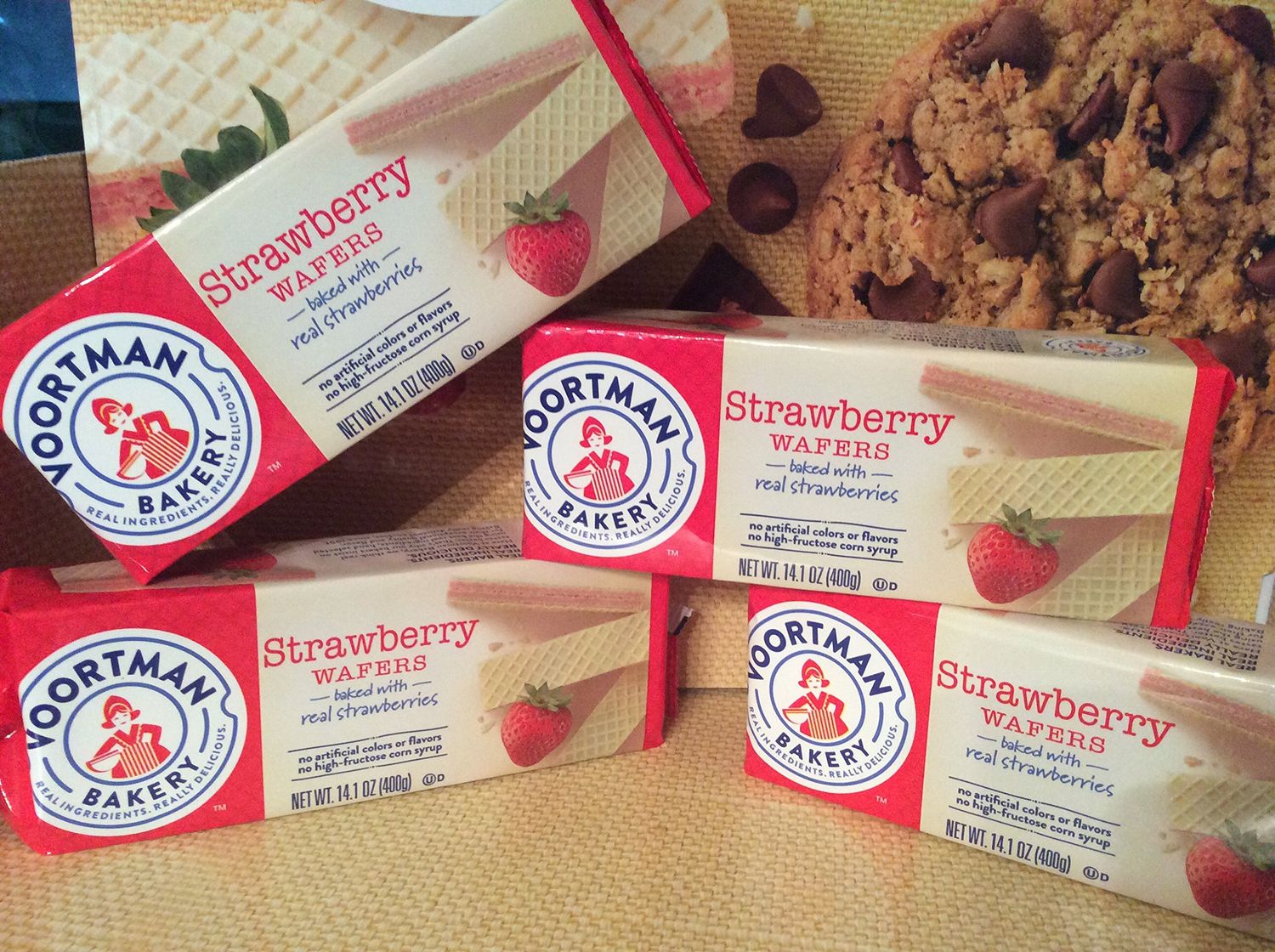 Strawberry wafers 4 pack