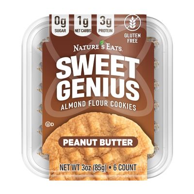 Almond Flour Cookies Peanut Butter, 6 Count Pack of 1