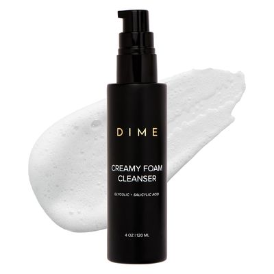 DIME Beauty Creamy Foam Cleanser, Foaming Face Wash, Daily Salicylic Acid Facial Cleanser for Oily Skin, 4 oz 120 m