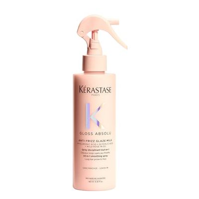 Kerastase Gloss Absolu All-In-One Anti-Frizz Smoothing Spray - Fights Frizz &amp; Humidiity, Detangles &amp; Instantly Softens, For Glossy &amp; Bouncy Hair, 6.4 Fl Oz