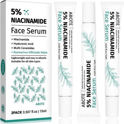 ABOTE 5 Niacinamide Serum with 4 Rosemary Extracts - Deep Hydration, Soothes Skin, Enhances Elasticity 3Pack 0.507 fl.oz 15ml