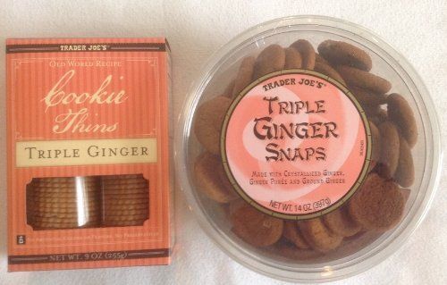Trader Joe's - 1 Pack of Triple Ginger Snaps &amp; 1 Pack of Cookie Thins Triple Ginger