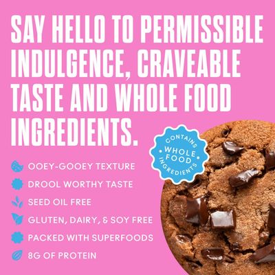 Toto's Sea Salt Chocolate Chip Vegan Cookies: Gluten-Free High-Fiber Cookie with Plant-Based Protein, Superfoods, and Adaptogens - 10X Individually Wrapped Cookies
