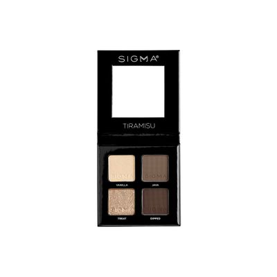 Sigma Beauty Quad Eyeshadow Palette - Makeup Eyeshadow Quad with a Buttery Soft Formula and Buildable, Blendable Shades for a Flawless Eye Look, Designed for All Day Wear Tiramisu