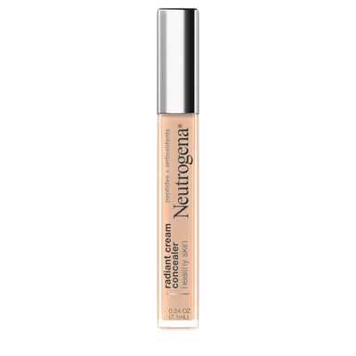 Neutrogena Healthy Skin Radiant Brightening Cream Concealer with Peptides &amp; Vitamin E Antioxidant, Lightweight Perfecting Concealer Cream, Non-Comedogenic, Ecru Light 02 with cool undertones, 0.24 oz