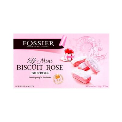 Mini Biscuits Roses Pink Champagne Biscuits by Fossier 3.9 ounce