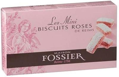 Mini Biscuits Roses Pink Champagne Biscuits by Fossier 3.9 ounce