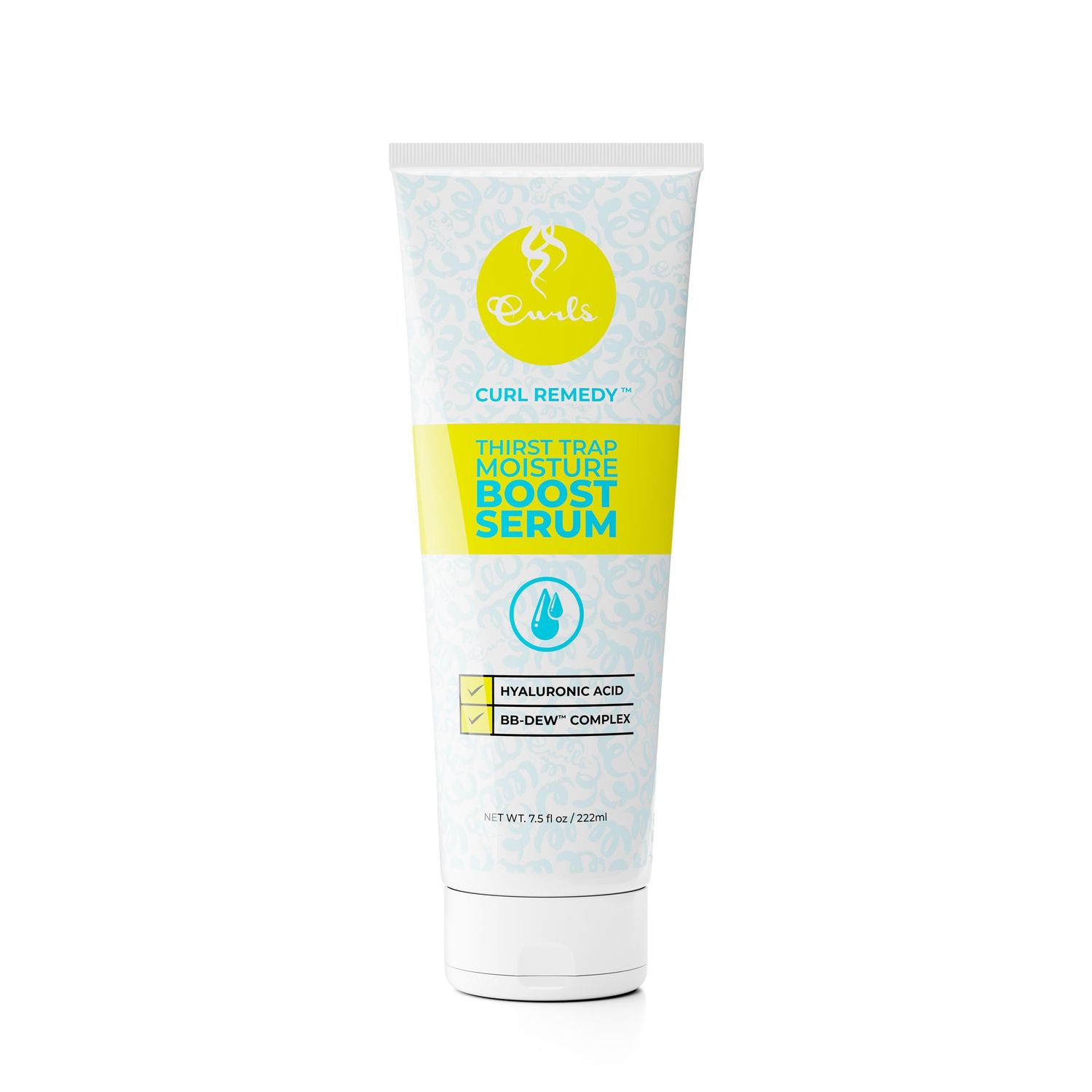 Curls Thirst Trap Moisture Boost Serum - 7.5 fl oz, 24-Hour Frizz Control &amp; Shine with Hyaluronic Acid &amp; Pro-Vitamin B5, Detangles &amp; Smooths, For Curly &amp; Wavy Hair