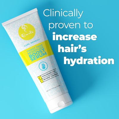 Curls Thirst Trap Moisture Boost Serum - 7.5 fl oz, 24-Hour Frizz Control &amp; Shine with Hyaluronic Acid &amp; Pro-Vitamin B5, Detangles &amp; Smooths, For Curly &amp; Wavy Hair