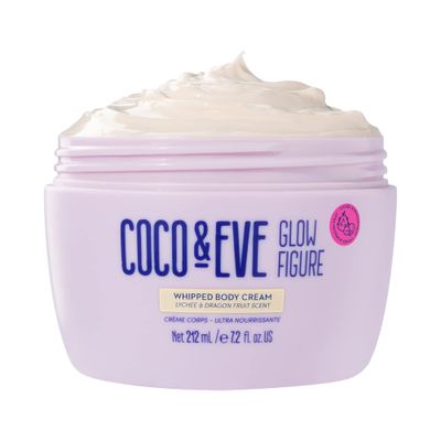 Coco &amp; Eve Glow Figure Body Moisture Whip - Lotion and Moisturizer for Women Hydrating Body Cream 7.2 fl oz Lychee &amp; Dragonfruit