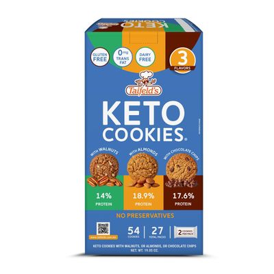 Taifeld&#39;s KETO COOKIES, 3 Flavor pack, 54 Cookies, Healthy, BEST VALUE Club Size
