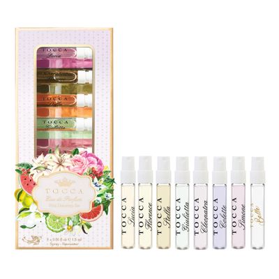 Tocca Women&#39;s Perfume Mini Discovery Sampler Set of 8, 1.5ml Each - Includes Cleopatra, Stella, Florence, Giulietta, Colette, Simone, Belle &amp; Lucia