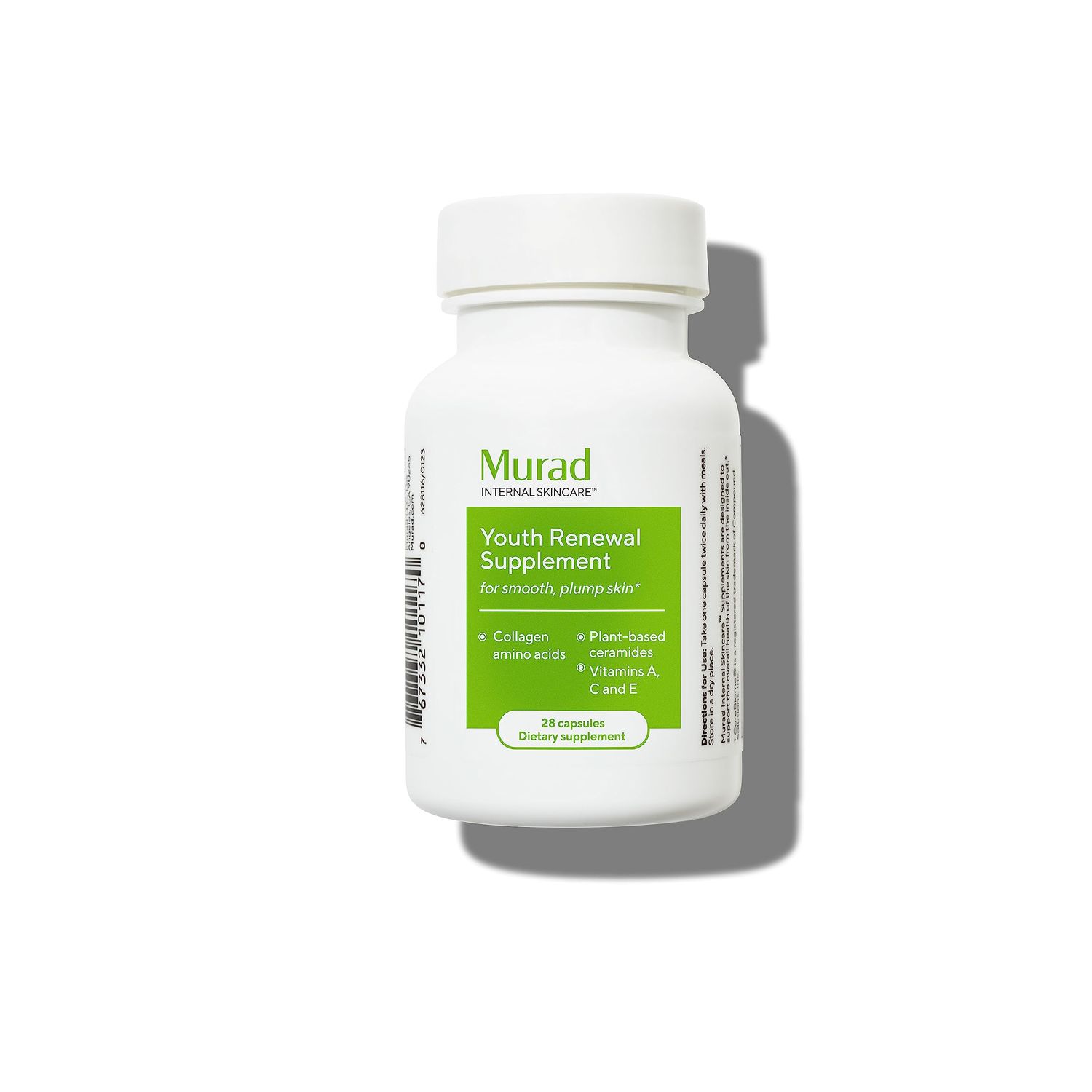 Murad Youth Renewal Supplement for Smooth, Plump Skin - Anti-Aging Beauty Supplement - Collagen and Ceramides Reduce Wrinkles and Fine Lines from Within, 28 Capsules - 14-Day Supply