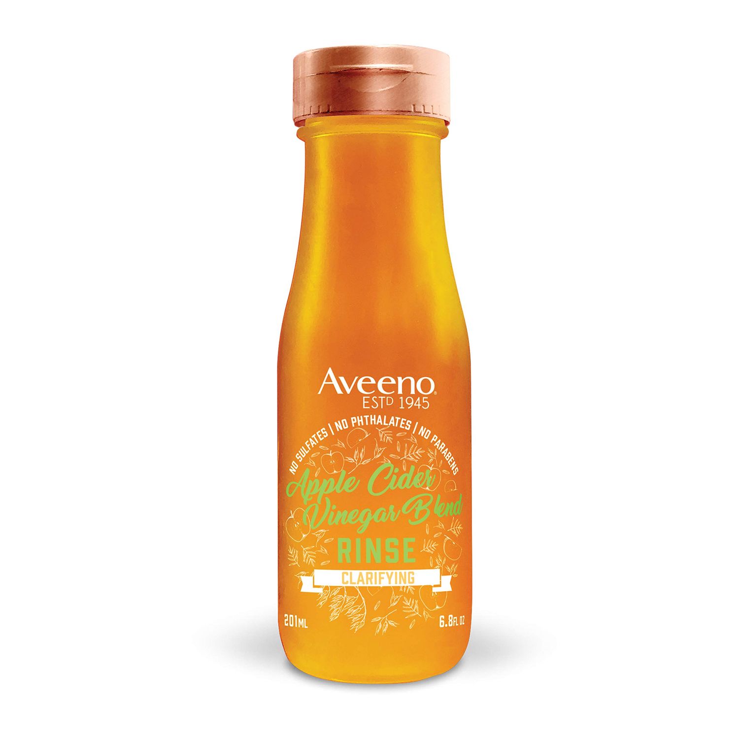 Aveeno Apple Cider Vinegar Clarifying In-Shower Rinse for Balanced, Shiny Hair - Sulfate-Free, pH-Balancing Treatment for Oily or Dull Hair, Paraben &amp; Dye-Free, 6.8 Fl Oz
