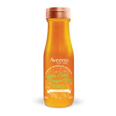 Aveeno Apple Cider Vinegar Clarifying In-Shower Rinse for Balanced, Shiny Hair - Sulfate-Free, pH-Balancing Treatment for Oily or Dull Hair, Paraben &amp; Dye-Free, 6.8 Fl Oz