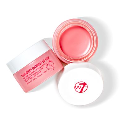 W7 Super Sweet Dreams Strawberry Lip Mask - Vitamin E, Aloe Vera and Grape Seed Oil - For Hydrated, Full Looking &amp; Irresistible Lips - 0.67 Fl Oz
