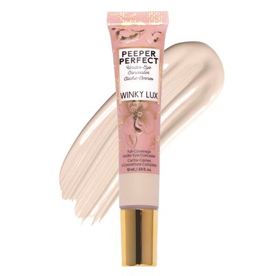 Winky Lux Peeper Perfect Under Eye Concealer, Makeup &amp; Eye Brightener, Full Coverage Concealer for Dark Circles, Color Corrector &amp; Eye Primer, With Collagen, Hyaluronic Acid &amp; Vitamin E Fair