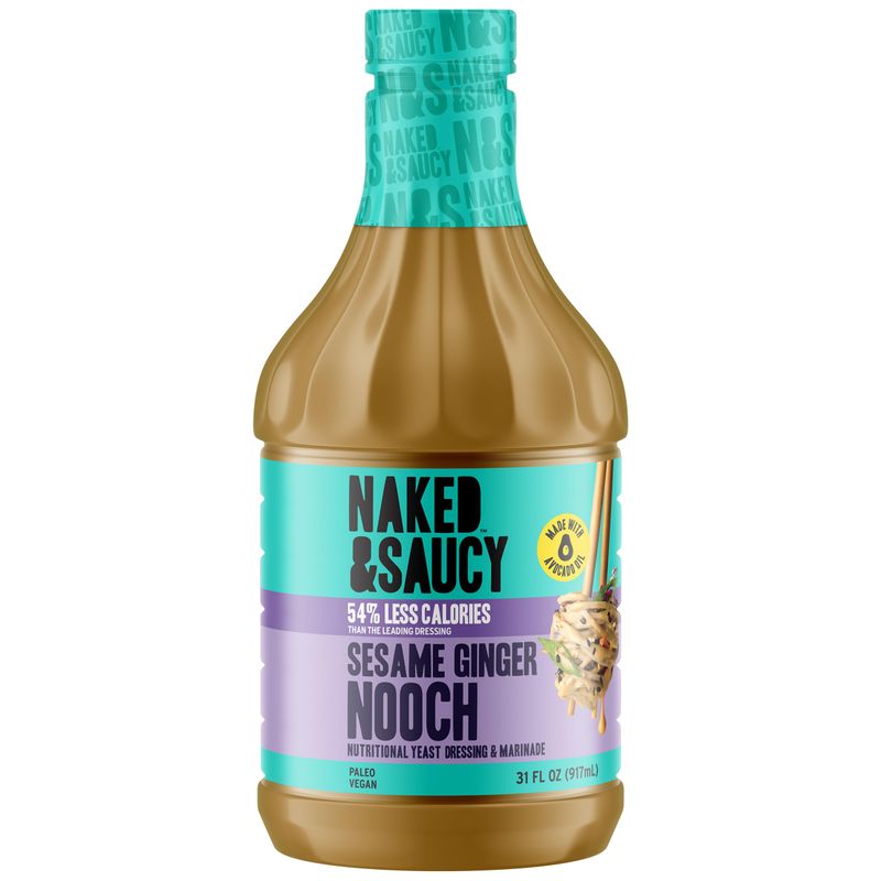 Naked &amp; Saucy Nooch Low Calorie Sesame Ginger Dressing, Gluten-Free, Soy-Free, Vegan, Paleo, 31 fl oz