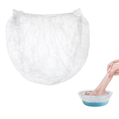 JIYIN Disposable Foot Tub Liner, 10 Pcs Disposable Pedicure Spa Liners Clear Plastic Disposable Pedicure Bowl Liners Portable Foot Bath Basin Bags for Pedicure Spa Beauty Salon Hotel Home Use100CM