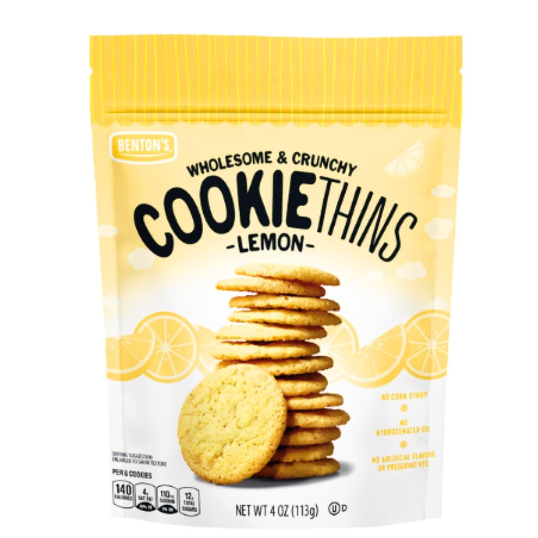 Wholesome and Crunchy Lemon Cookie Thins - 4oz 113g 1 Bag