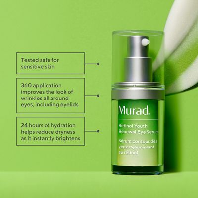 Murad Target Eye Wrinkles 3 Piece Value Set - Retinol Eye Serum, Targeted Wrinkle Corrector, Retinol Eye Mask - Improves Undereye Puffiness Dark Circles and Reduces the Appearance of Fine Lines