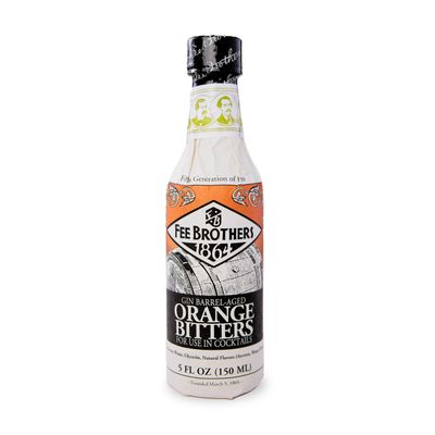 Fee Brothers Gin Barrel-Aged Orange Cocktail Bitters - Aromatic Cocktail Mixer &amp; Concentrated Flavoring, Gluten Free, Vegan-Friendly, 5 fl oz