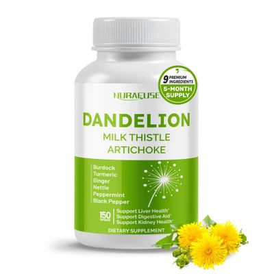 Dandelion Milk Thistle Artichoke Burdock Turmeric - Support Liver Health, Support Digestive Aid - Made and Tested in The USA