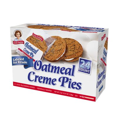 Little Debbie Oatmeal Creme Pies 24 Count of 2.6 oz Cookies 62.4 oz