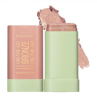 SWETIYOU Multi-Use Makeup Bronzer Stick, On-the-Go Glow Bronze Tinted Moisture Stick, Hydrating Solid Moisturizer with Bronze Tint, Natural Bronzed Glow, Blends Effortlessly, for Eyes, Cheeks &amp; Body
