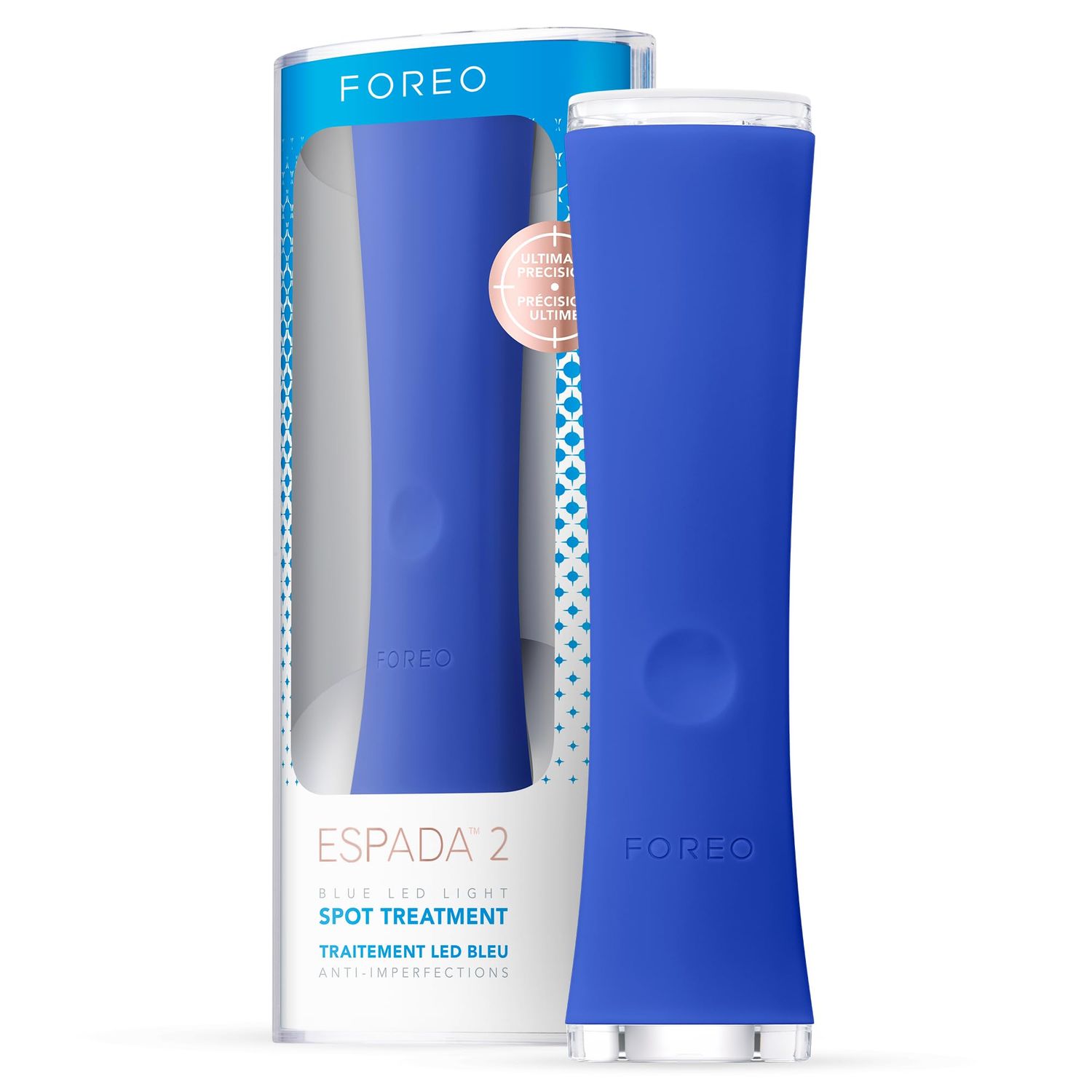 Foreo ESPADA 2 LED Light Device - Blemish Treatment Skincare Device - Medical-grade Silicone - Scar Treatment for Face - Pimple &amp; Blemish Removal - FDA cleared - Cobalt Blue