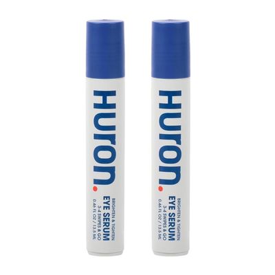 Huron Eye Serum - Mens Eye Roller - Helps Alleviate Dark Circles, Fine Lines and Puffiness - Contains Niacinamide &amp; Caffeine - Apply Twice a Day 2 pack