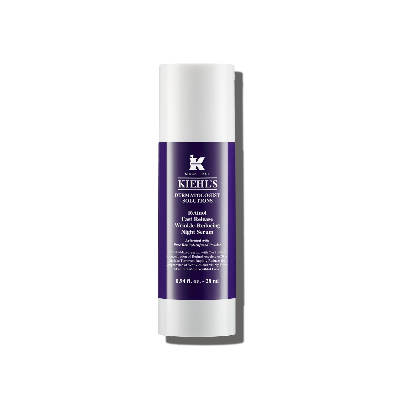 Kiehl&#39;s Fast Release Wrinkle-Reducing 0.3 Retinol Night Serum, Helps Accelerate Skin Surface Cell Renewal, Improves Fine Lines &amp; Smooths Out Deep Wrinkles, for Youthful Appearance - 0.94 fl oz