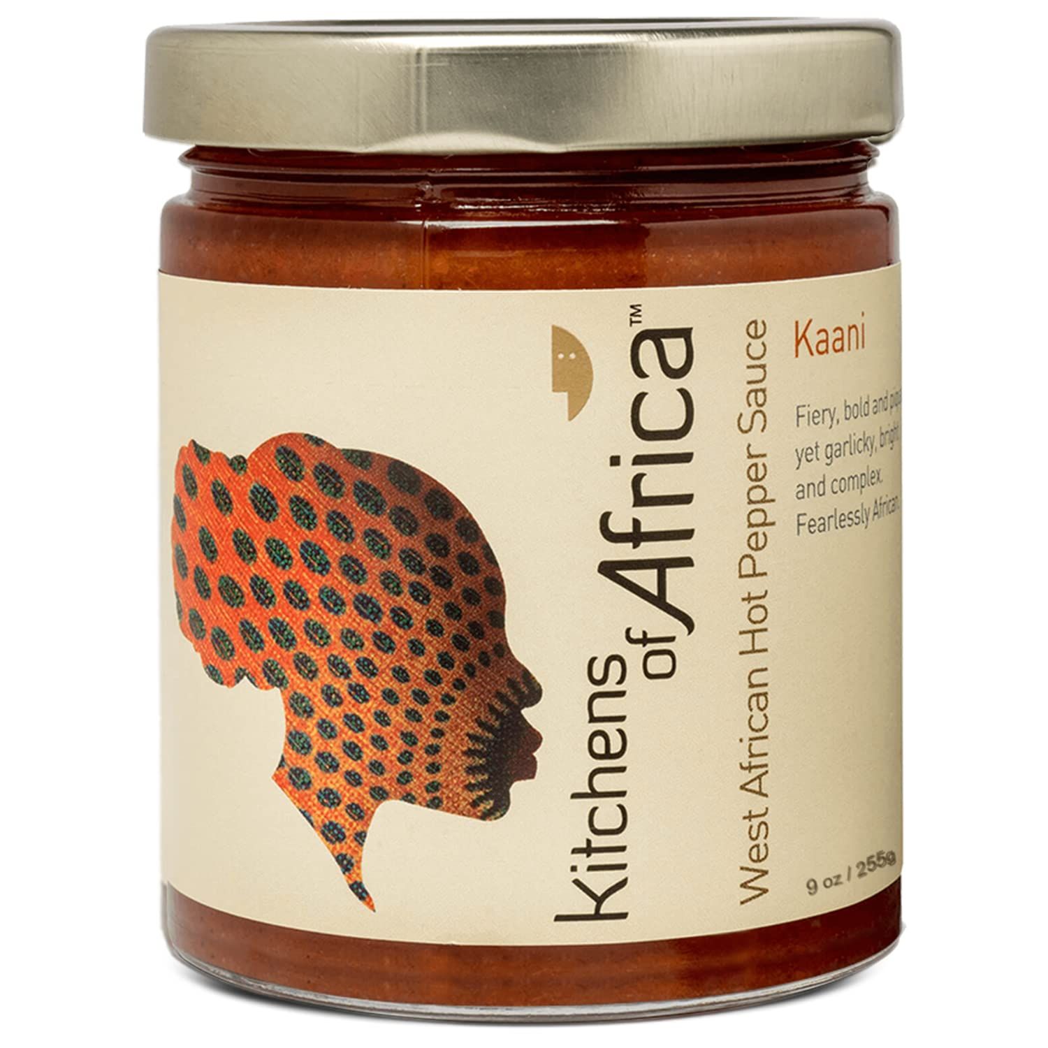 Kitchens of Africa Kaani West African Artisan Hot Sauce wHabanero Pepper, Fresh Ginger, and Garlic. Fiery, Bold, and Piquant, Yet Bright and Complex 9 oz.
