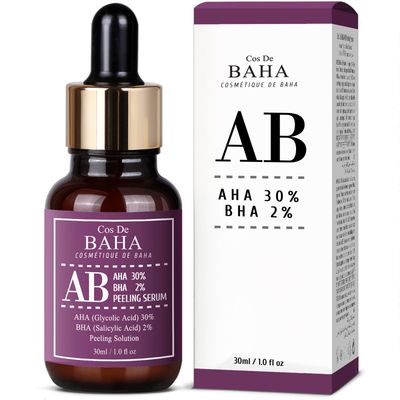 High-Potency AHA 30 Salicylic Acid 2 Exfoliating Serum - Facial Serum for Smoother Appearance, 1 Fl Oz 30ml