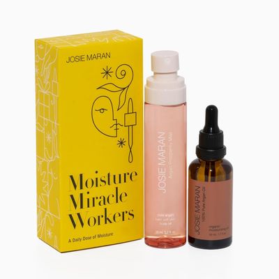 Josie Maran Moisture Miracle Workers Duo - 100 Pure Argan Oil &amp; Hydrating Body Mist - Moisturizing Skincare Set with Nutrient-Rich Ingredients for All Skin Types - Vegan &amp; Cruelty-Free 2 Piece Set