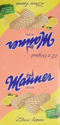 Manner Lemon Wafers, 2.54 Ounce Pack of 12