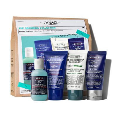 Kiehl&#39;s Men&#39;s Shaving Regimen Gift Set - 88 Value Including Face Wash, Shaving Cream, After Shave Gel &amp; Face Moisturizer - For All Skin Types