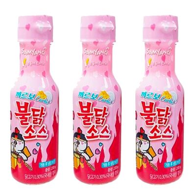 Samyang Buldak Artificial Spicy Hot Chicken Carbonara Flavour Sauce 200g x3