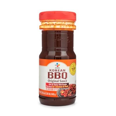 Hot&amp;Spicy CJ Korean BBQ Original Sauce Chicken &amp; Pork Marinade 29.6 Ounce 1