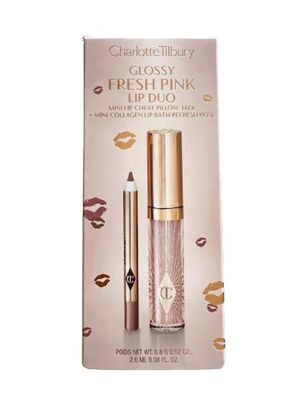CHARLOTTE TILBURY Duo Fresh Pink Mini - Lip Cheat Pillow Talk &amp; Collegen Bath Rose
