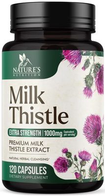 POTENT LIVER SUPPORT: Experience powerful liver health support with our 1000mg Milk Thistle Liver Cleanse Detox &amp; Repair Formula, enriched with premium Silymarin Marianum for liver health support