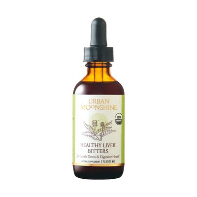Urban Moonshine Healthy Liver Bitters - Certified Organic - Encourages Healthy Production &amp; Release of Bile - Digestive Health - Supports Liver Function - Gentle Detox - Digestive Bitters - 2 Fl Oz