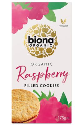 BIONA Organic Raspberry Filled Cookies, 175 GR