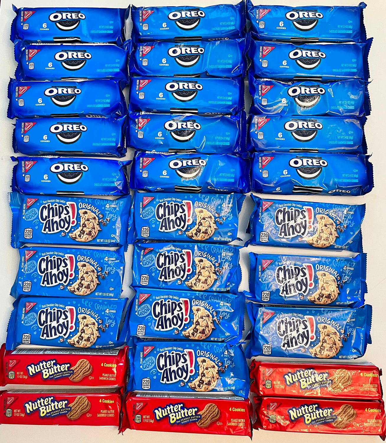 Cookie Variety Snack Box Assortment, 150 Cookies! Perfect for Home or Office or On-the-Go. The Ultimate Sweet Care Package! 30 Individually Wrapped Packs.