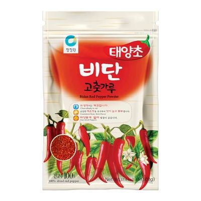 Chung Jung One O&#39;Food Gochugaru 1.1 lb, Premium Korean Bidan Red Chili Pepper Powder Gochugaru Coarse, 1.1 Pound Pack of 1